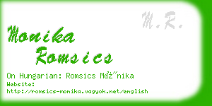 monika romsics business card